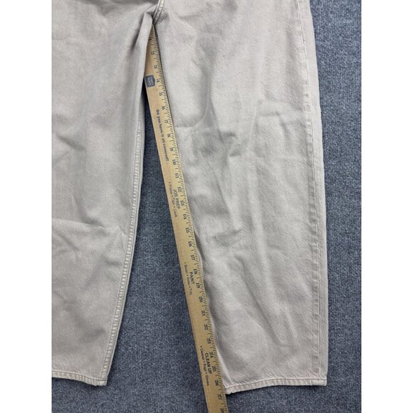 Abercrombie & Fitch Taper Jeans Womens 30 10S Beige High Rise Curve Love - Picture 5 of 8